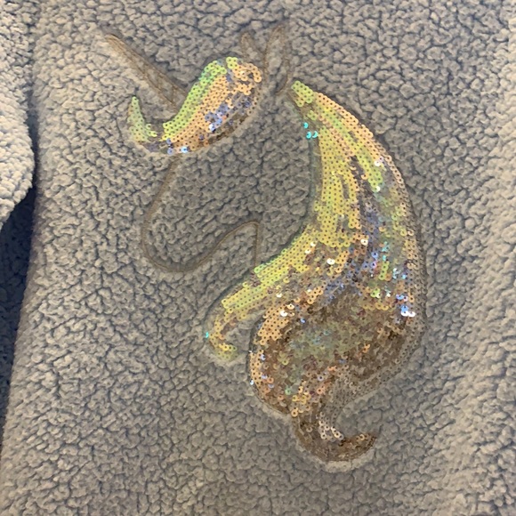 Arizona Girls Fluffy Sweater Unicorn Blue XL - Picture 3 of 5